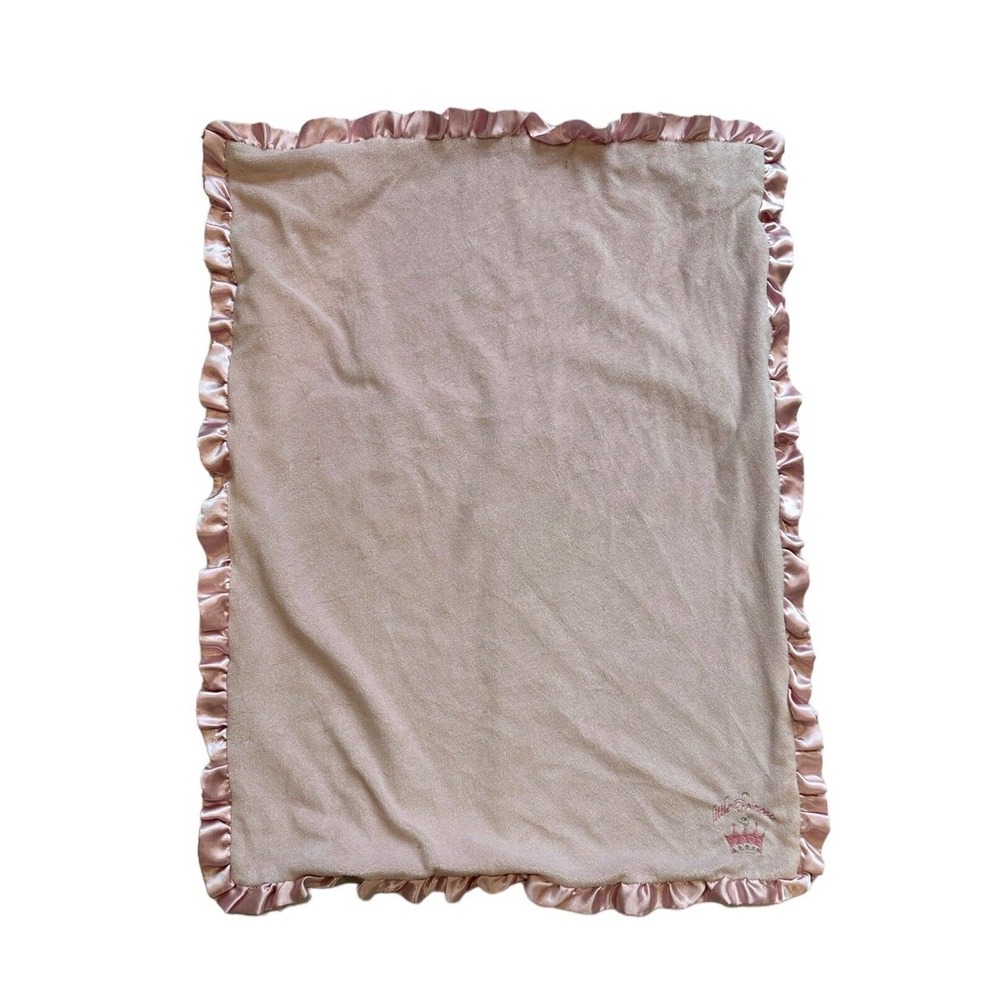 Crown Crafts Disney Little Princess Crown Tiara Pink Ruffles Baby Blanket Lovey